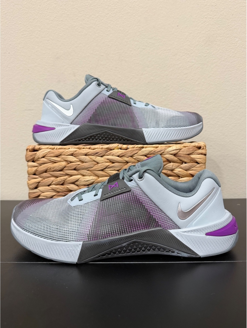 Size 10.5 - Nike Metcon 10 “Wolf Grey Vivid Purple”